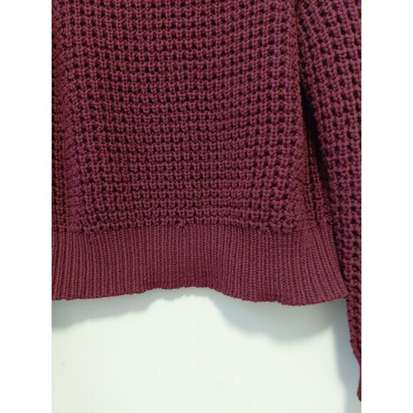 Wrap London Raglan Sweater Pullover Size 4 Eggplant - Picture 5 of 9
